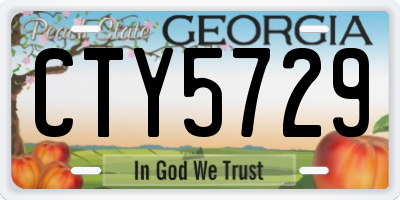 GA license plate CTY5729