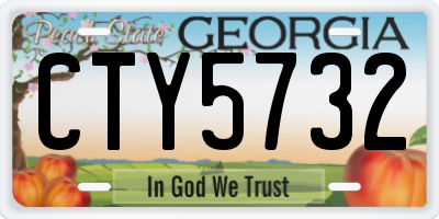GA license plate CTY5732