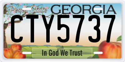GA license plate CTY5737