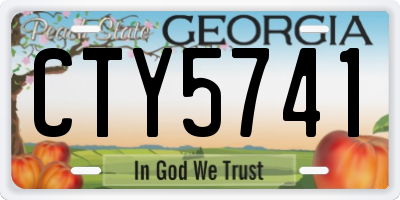 GA license plate CTY5741