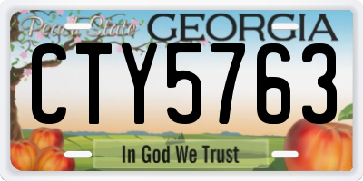 GA license plate CTY5763