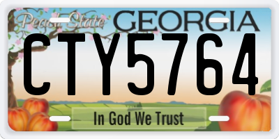 GA license plate CTY5764