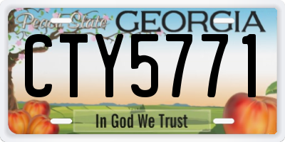 GA license plate CTY5771