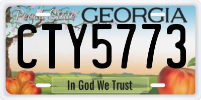 GA license plate CTY5773