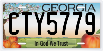 GA license plate CTY5779