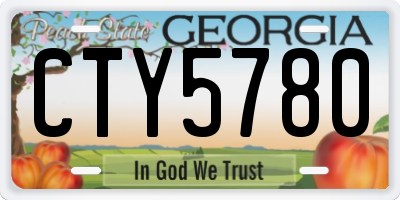 GA license plate CTY5780