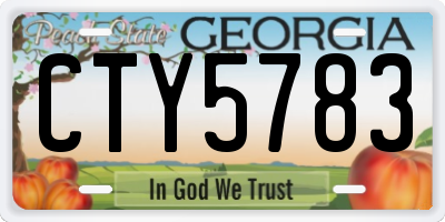 GA license plate CTY5783