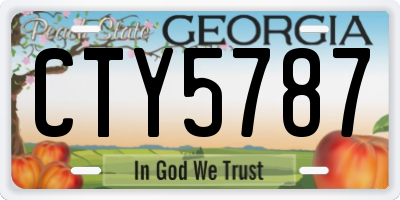 GA license plate CTY5787