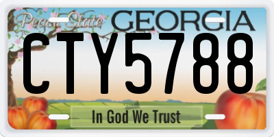 GA license plate CTY5788