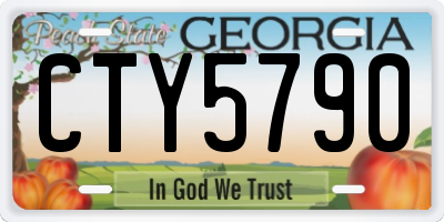 GA license plate CTY5790