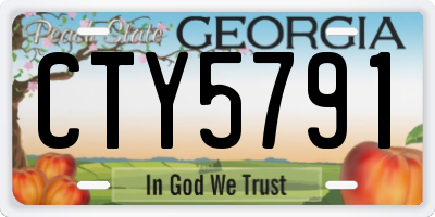 GA license plate CTY5791