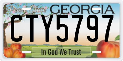 GA license plate CTY5797