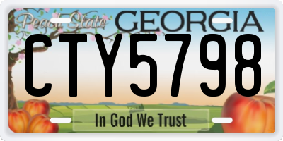 GA license plate CTY5798
