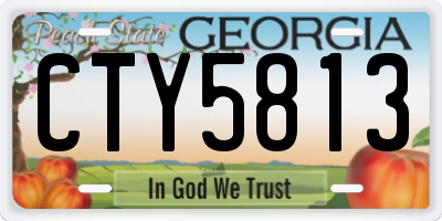GA license plate CTY5813