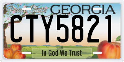 GA license plate CTY5821