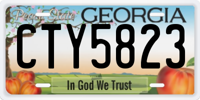 GA license plate CTY5823