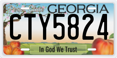 GA license plate CTY5824