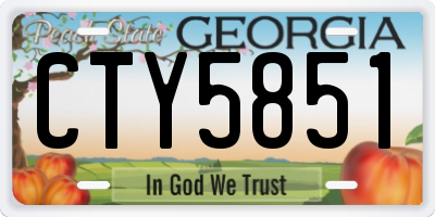 GA license plate CTY5851