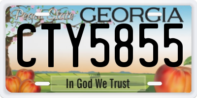 GA license plate CTY5855