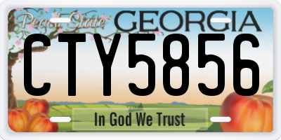 GA license plate CTY5856