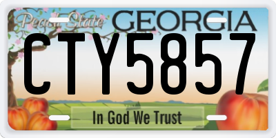 GA license plate CTY5857