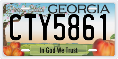 GA license plate CTY5861