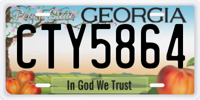 GA license plate CTY5864
