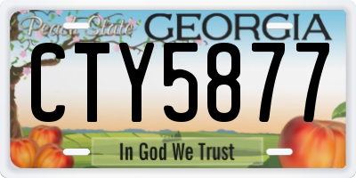 GA license plate CTY5877