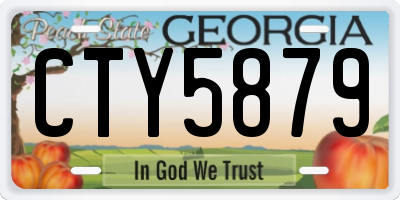 GA license plate CTY5879