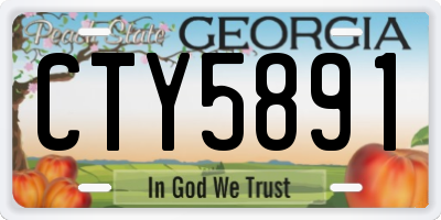 GA license plate CTY5891