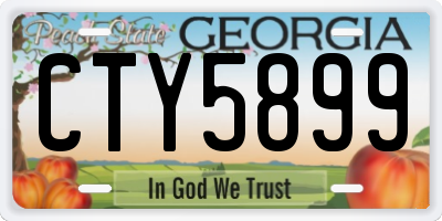GA license plate CTY5899