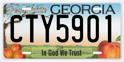 GA license plate CTY5901