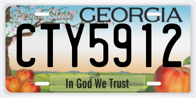 GA license plate CTY5912