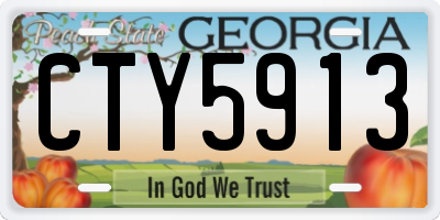 GA license plate CTY5913