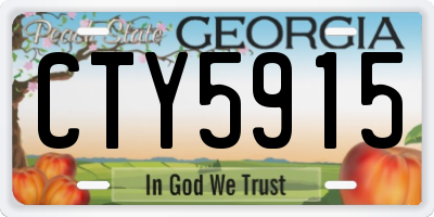 GA license plate CTY5915