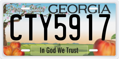 GA license plate CTY5917