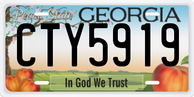 GA license plate CTY5919