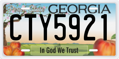 GA license plate CTY5921