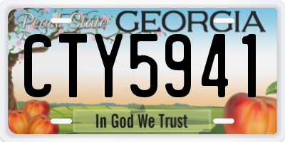 GA license plate CTY5941