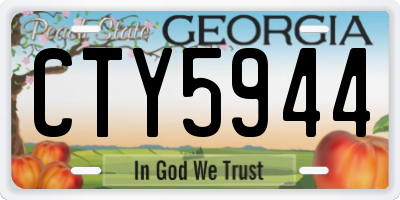 GA license plate CTY5944