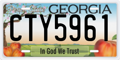 GA license plate CTY5961
