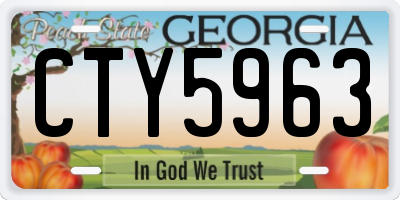 GA license plate CTY5963