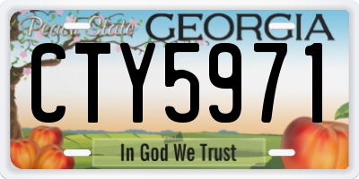 GA license plate CTY5971