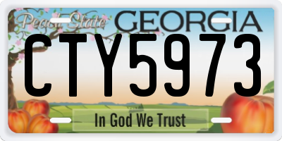 GA license plate CTY5973