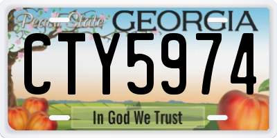GA license plate CTY5974
