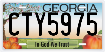 GA license plate CTY5975