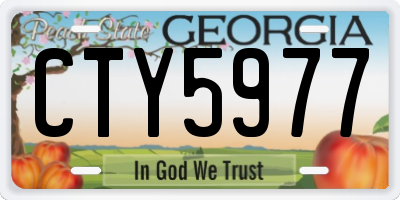 GA license plate CTY5977