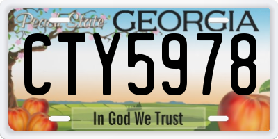 GA license plate CTY5978