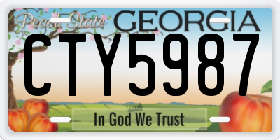 GA license plate CTY5987