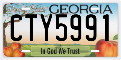 GA license plate CTY5991
